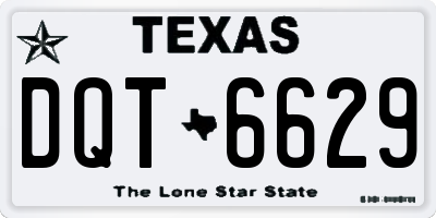 TX license plate DQT6629
