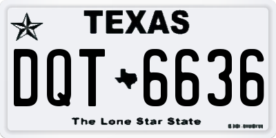 TX license plate DQT6636