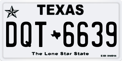 TX license plate DQT6639