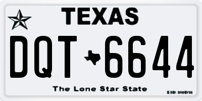 TX license plate DQT6644