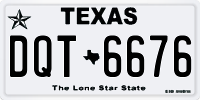 TX license plate DQT6676