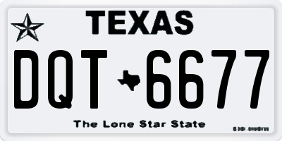 TX license plate DQT6677