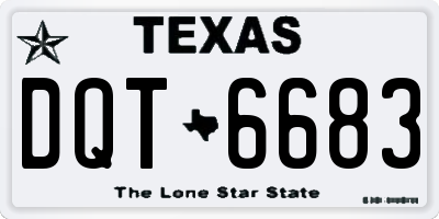 TX license plate DQT6683