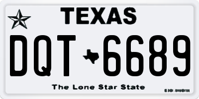 TX license plate DQT6689