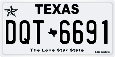 TX license plate DQT6691