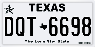 TX license plate DQT6698