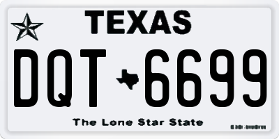 TX license plate DQT6699