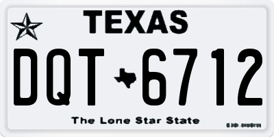 TX license plate DQT6712