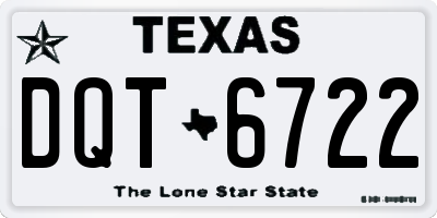 TX license plate DQT6722