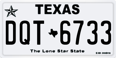 TX license plate DQT6733