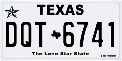 TX license plate DQT6741