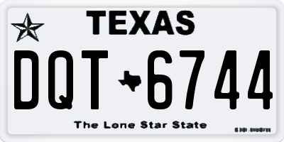 TX license plate DQT6744