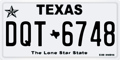 TX license plate DQT6748