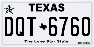 TX license plate DQT6760