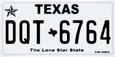 TX license plate DQT6764