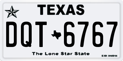 TX license plate DQT6767