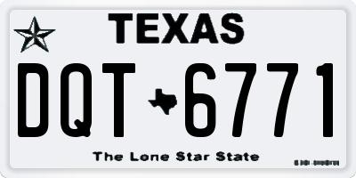 TX license plate DQT6771