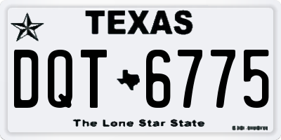 TX license plate DQT6775