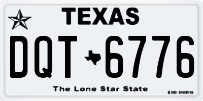 TX license plate DQT6776