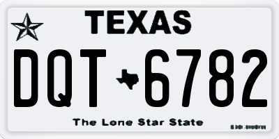 TX license plate DQT6782