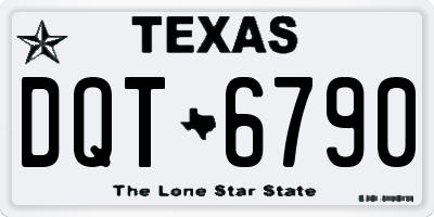 TX license plate DQT6790