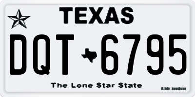 TX license plate DQT6795