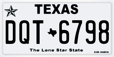 TX license plate DQT6798