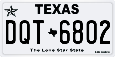 TX license plate DQT6802