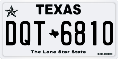 TX license plate DQT6810