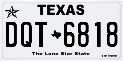 TX license plate DQT6818