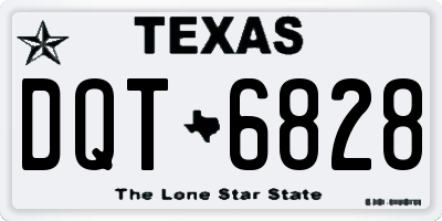 TX license plate DQT6828