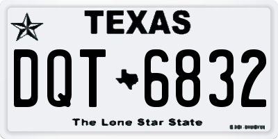 TX license plate DQT6832