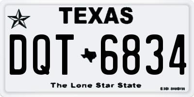 TX license plate DQT6834