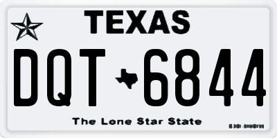 TX license plate DQT6844