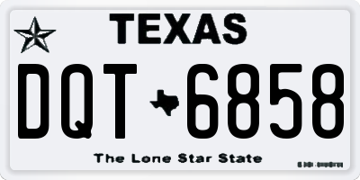 TX license plate DQT6858