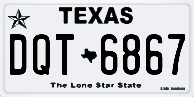 TX license plate DQT6867