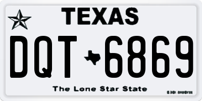 TX license plate DQT6869