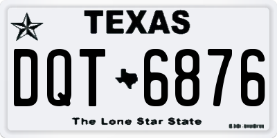 TX license plate DQT6876