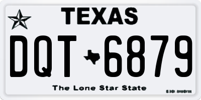 TX license plate DQT6879