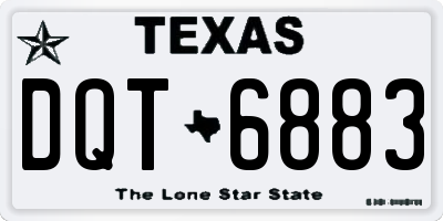 TX license plate DQT6883
