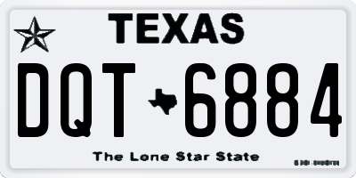 TX license plate DQT6884