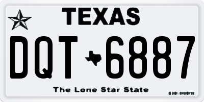 TX license plate DQT6887