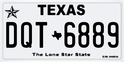 TX license plate DQT6889