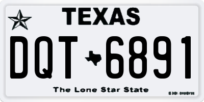 TX license plate DQT6891