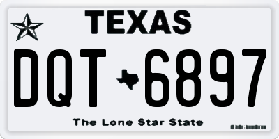 TX license plate DQT6897