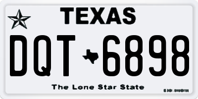 TX license plate DQT6898