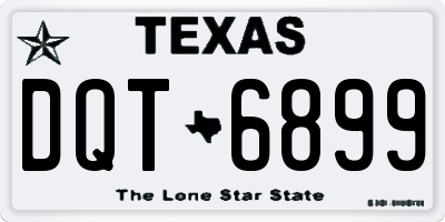TX license plate DQT6899