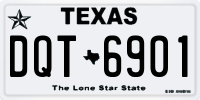 TX license plate DQT6901