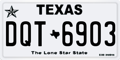 TX license plate DQT6903