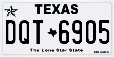 TX license plate DQT6905